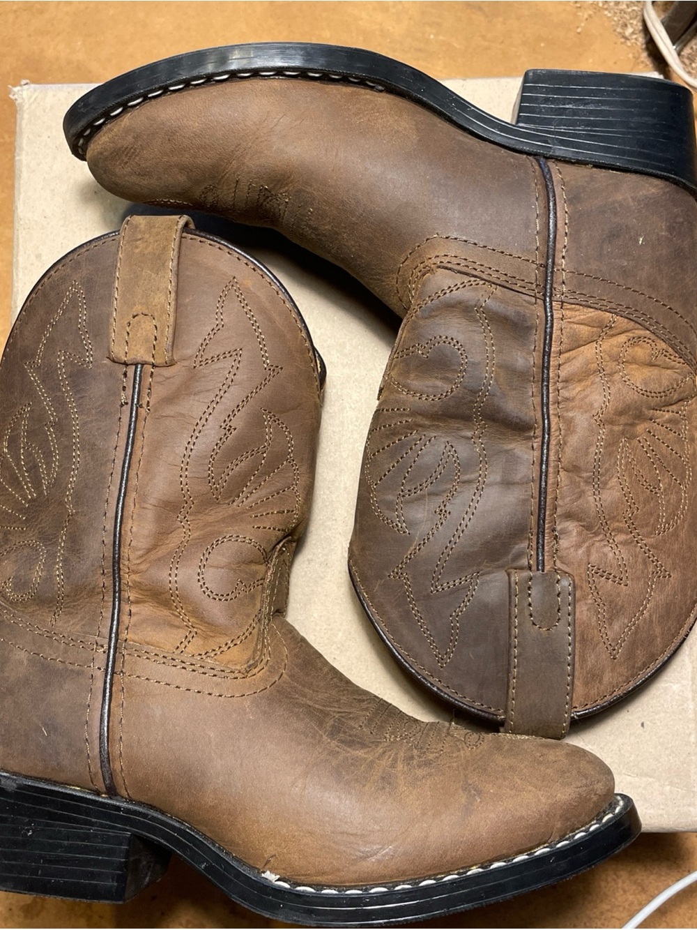 Masterson Boot Co. Kids' Brown Western Boots - Picture 6 of 8